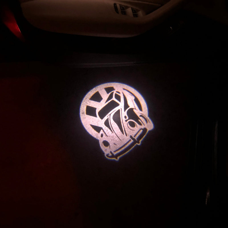 Volkswagen Luci porta Logo originale n. 12 (quantità 1 = 2 pellicole con logo/2 luci per porta）