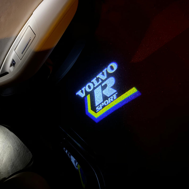 Volvo R SPORT LOGO PROJECROTR LIGHTS Nr.37 (Menge 1 = 2 Logofolie / 2 Türleuchten) 