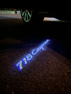 PORSCHE Cayman  LOGO PROJECTOT LIGHTS Nr.8012 (quantity  1 =  2 Logo Film /  2 door lights)