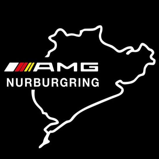 MERCEDES BENZ AMG NÜRBURGRING LOGO PROJECTOT LIGHTS Nr.01 (quantità 1 = 1 set/2 luci porta)