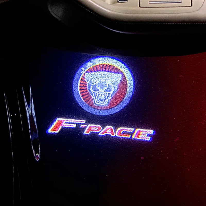 JAGUAR F PACE LOGO PROJECROTR LIGHTS Nr.132 (Menge 1 = 1 Satz/2 Türleuchten)