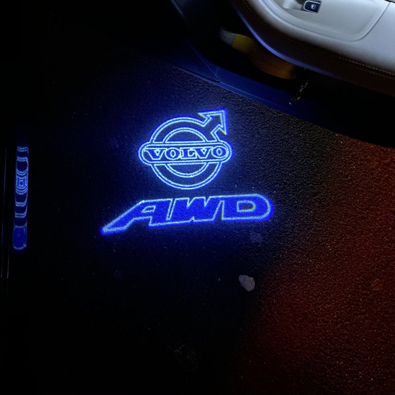 Volvo AWD LOGO PROJECROTR LIGHTS Nr.64 (quantità 1 = 2 pellicole logo / 2 luci porta) 