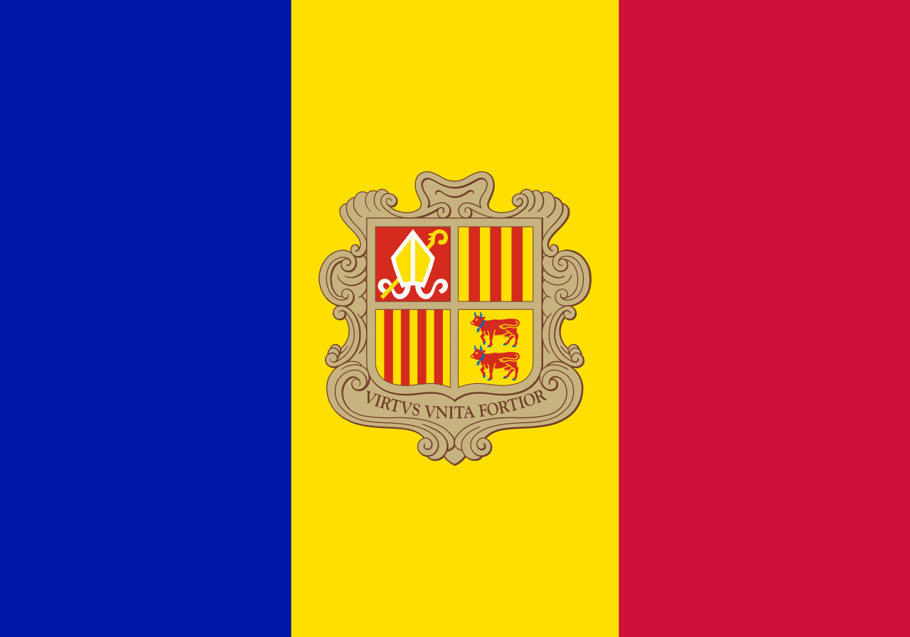 Andorra Principat d'Andorra  National Flag  logo door lights (quantity 1 = 1 sets / 2 logo film /  Can replace of lights  other logos )