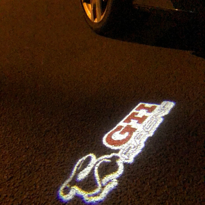 Volkswagen Türleuchten GTI Logo Nr. 28 (Menge 1 = 2 Logofolien /2 Türlichter） 