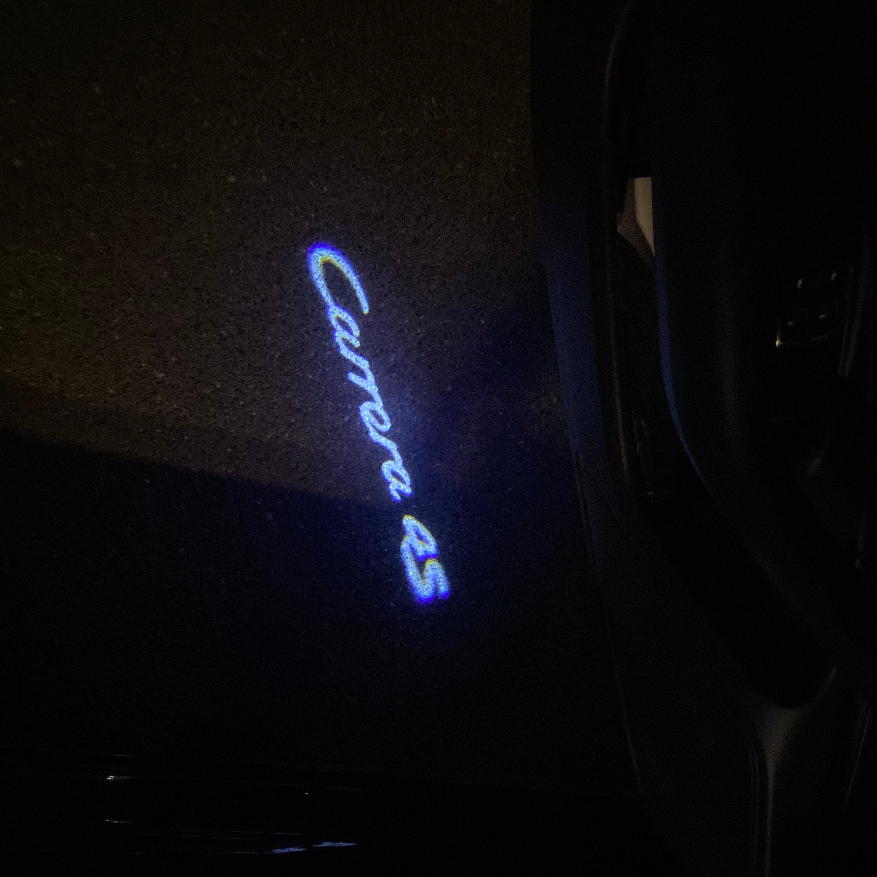 PORSCHE Carrera  LOGO PROJECTOT LIGHTS Nr.8080 (quantity  1 =  2 Logo Film /  2 door lights)