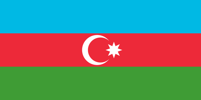 Türleuchten mit Logo der Nationalflagge Aserbaidschans Azərbaycan (Menge 1 = 1 Satz / 2 Logo-Folie / Kann Lichter mit anderen Logos ersetzen) 