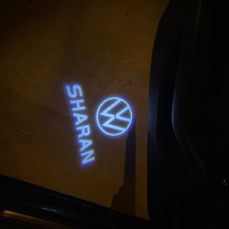 Volkswagen Türleuchten Sharan Logo Nr. 1IJ2K9 (Menge 1 = 2 Logo-Folien / 2 Türlichter) 