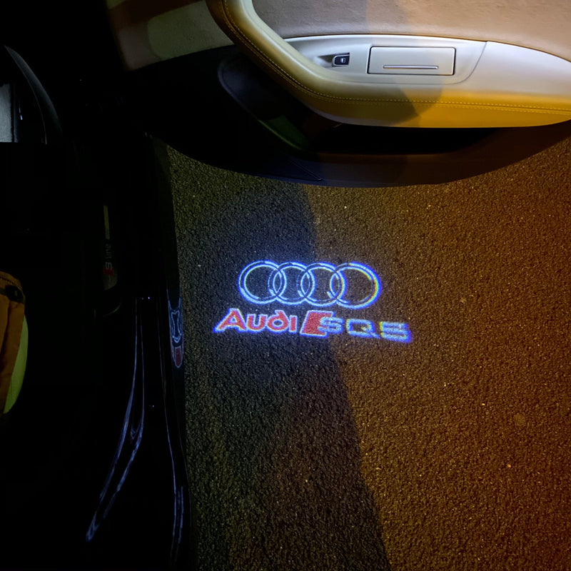 AUDI SQ5 LOGO PROJECTOT LIGHTS Nr.253 (Menge 1 = 2 Logofolien /2 Türleuchten） 