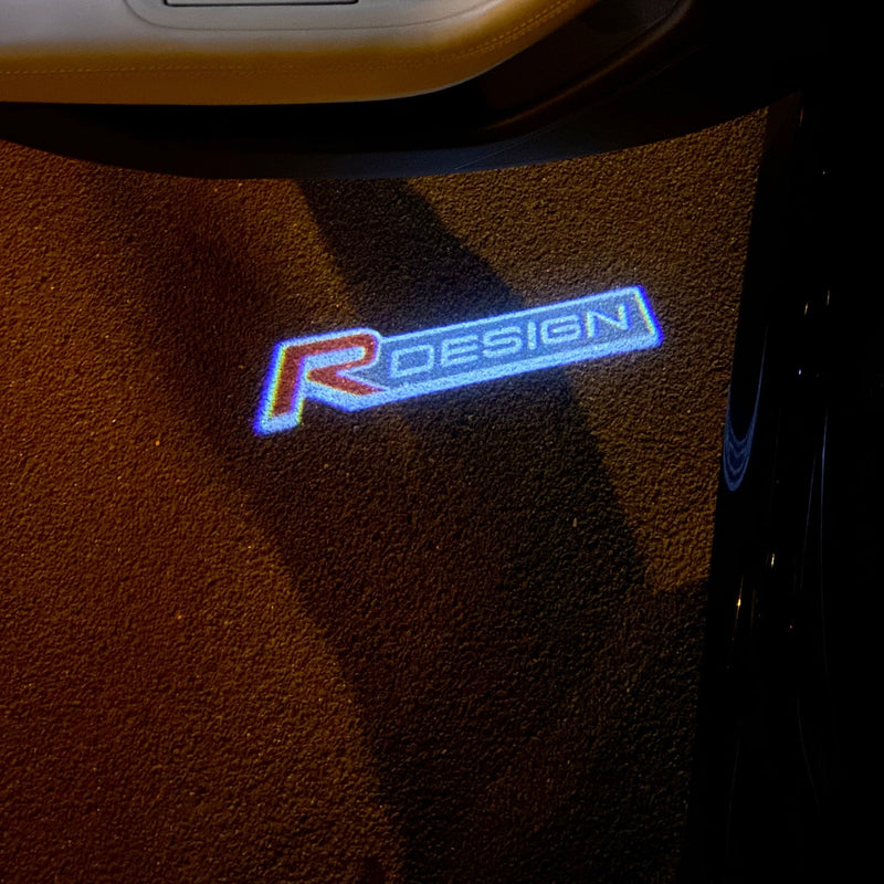 Volvo R DESIGN LOGO PROJECROTR LIGHTS Nr.60 (quantità 1 = 2 pellicole logo / 2 luci porta) 