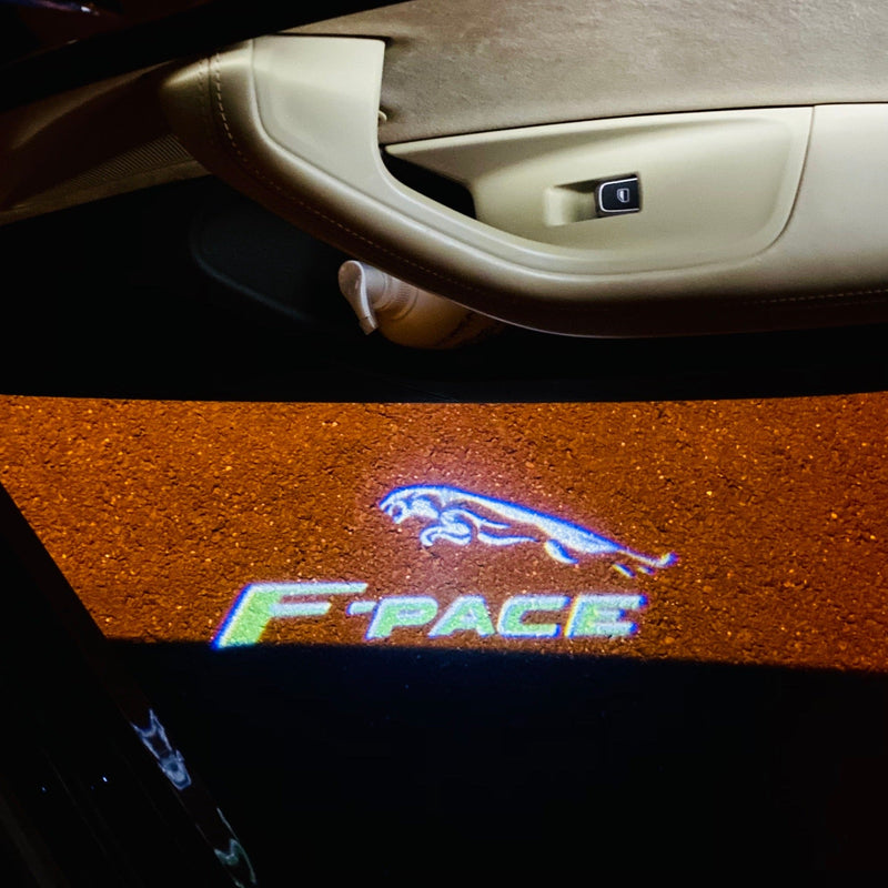 JAGUAR F PACE LOGO PROJECROTR LIGHTS Nr.129 (Menge 1 = 1 Satz/2 Türleuchten