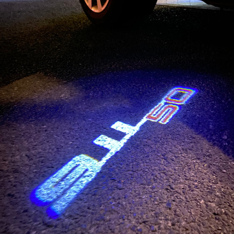 PORSCHE 911 LOGO PROJECTOT LIGHTS Nr.46 (quantità 1 = 2 pellicole logo / 2 luci porta) 