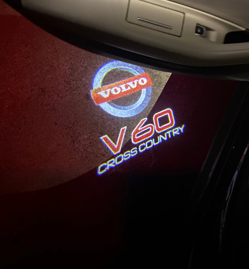 Volvo V60 LOGO PROJECROTR LIGHTS Nr.09 (Menge 1 = 2 Logofolie / 2 Türleuchten) 