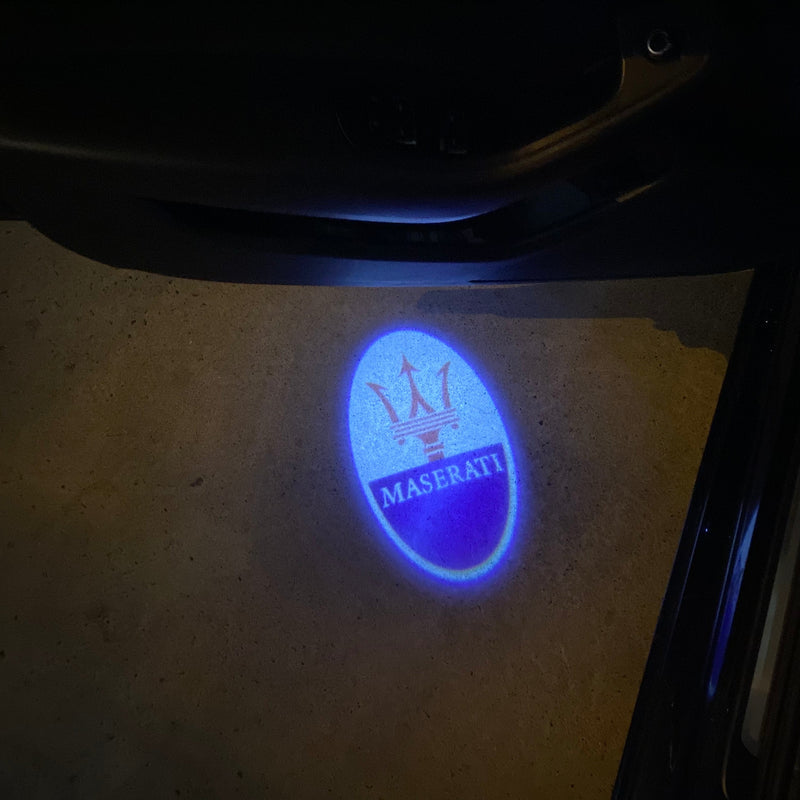 Maserati Original LOGO PROJECROTR LIGHTS Nr.01 (quantity 1 = 1 sets/2 door lights)