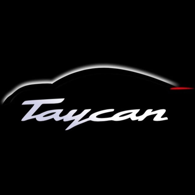 PORSCHE TAYCAN LOGO PROJECTOT LIGHTS Nr.8087 (Menge 1 = 2 Logofolie / 2 Türleuchten) 