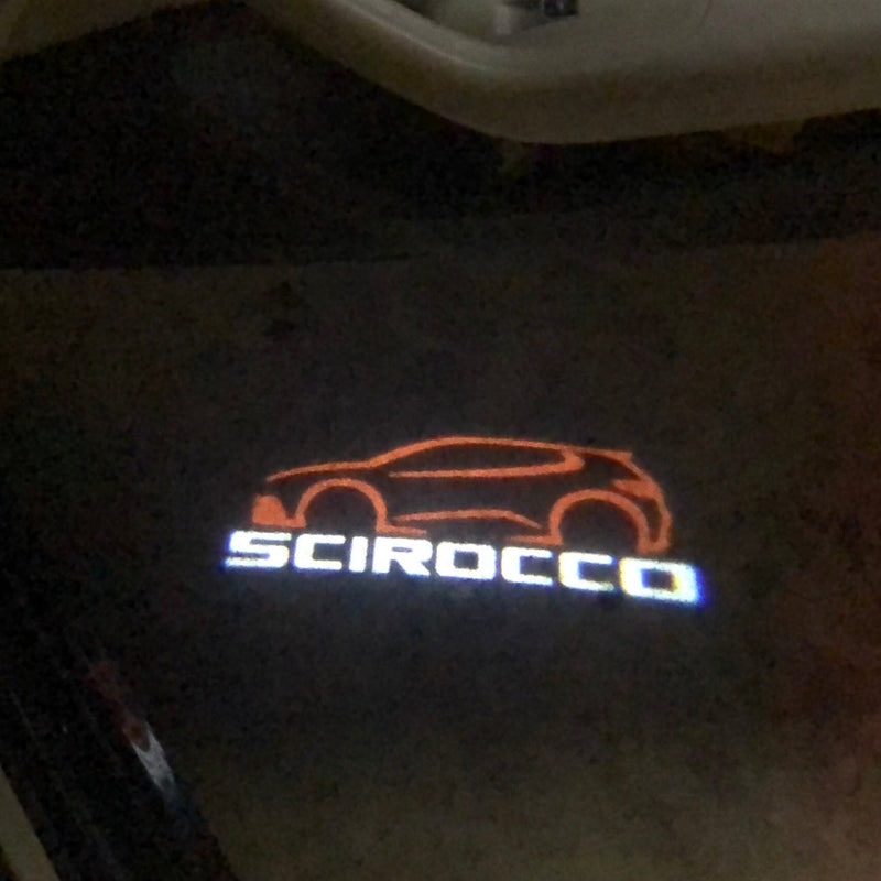 Volkswagen Luci porta SCIROCCO Logo Nr. 145 (quantità 1 = 2 pellicole con logo/2 luci per porta）