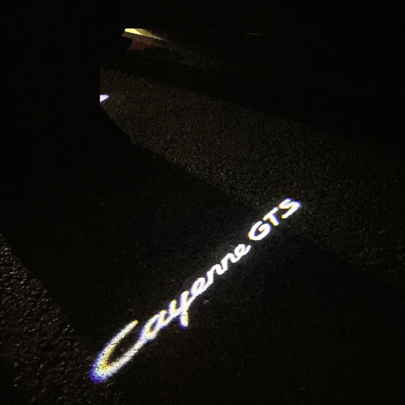 PORSCHE Cayenne LOGO PROJECTOT LIGHTS Nr.61 (Menge 1 = 2 Logofolie / 2 Türleuchten) 