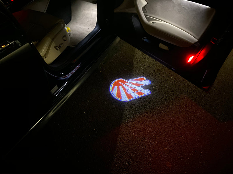 JDM LOGO PROJECTOT LIGHTS Nr.16 (quantità 1 = 1 set/2 luci per porta) 