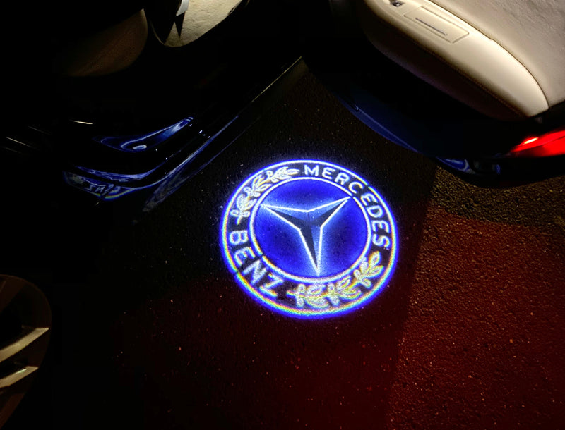 MERCEDES BENZ Original LOGO PROJECTOT LIGHTS Nr.01 (quantità 1 = 1 set/2 luci porta)