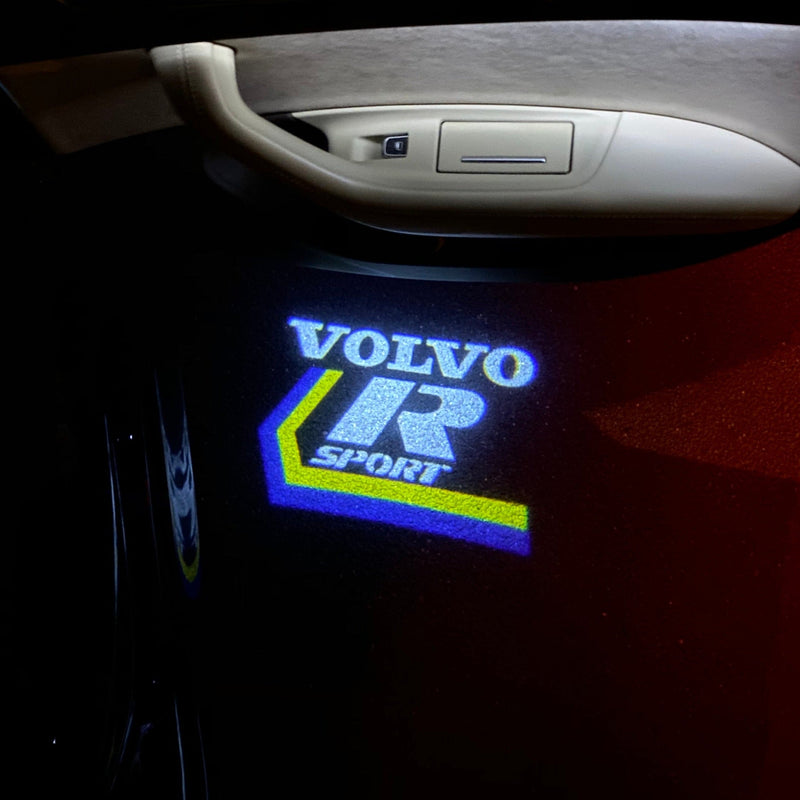 Volvo R SPORT LOGO PROJECROTR LIGHTS Nr.37 (quantità 1 = 2 pellicole logo / 2 luci porta) 