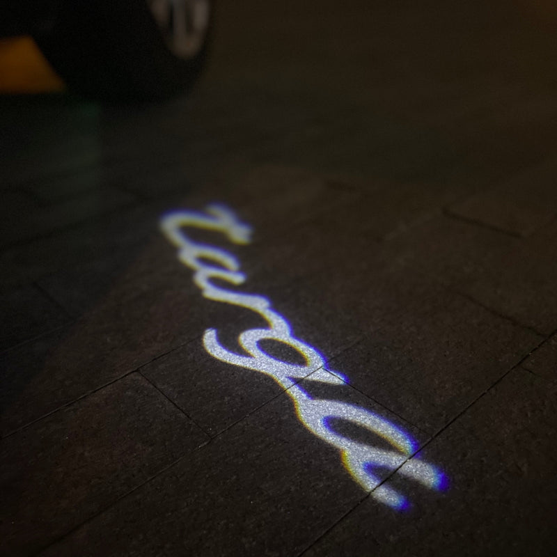 PORSCHE TARGA LOGO PROJECTOT LIGHTS Nr.68 (quantità 1 = 2 pellicole logo / 2 luci porta) 