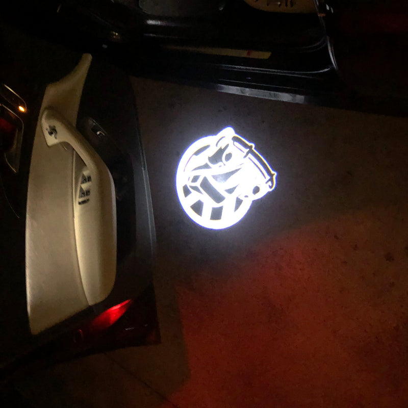 Volkswagen Luci porta Logo originale n. 12 (quantità 1 = 2 pellicole con logo/2 luci per porta）