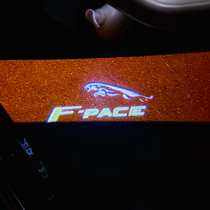 JAGUAR F PACE LOGO PROJECROTR LIGHTS Nr.129 (Menge 1 = 1 Satz/2 Türleuchten