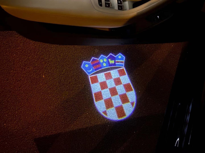 Republika Hrvatska  National Flag  logo door lights (quantity 1 = 1 sets / 2 logo film /  Can replace of lights  other logos )