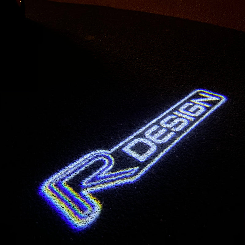 Volvo R DESIGN LOGO PROJECROTR LIGHTS Nr.53 (quantità 1 = 2 pellicole logo / 2 luci porta)