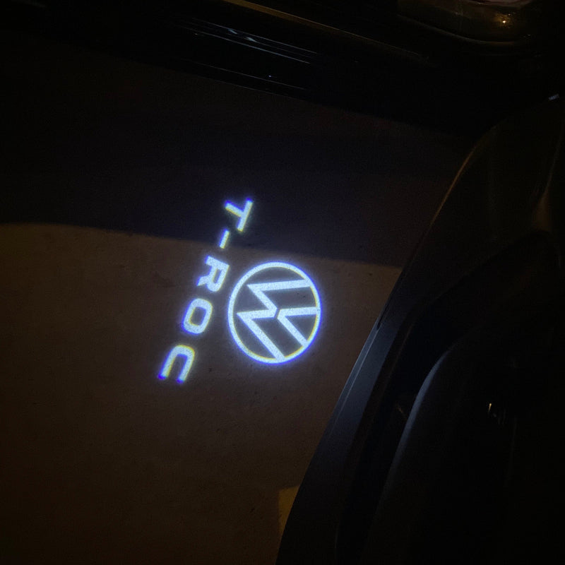 Volkswagen Luci porta T-ROC Logo n. 129 (quantità 1 = 2 pellicole con logo/2 luci per porta） 