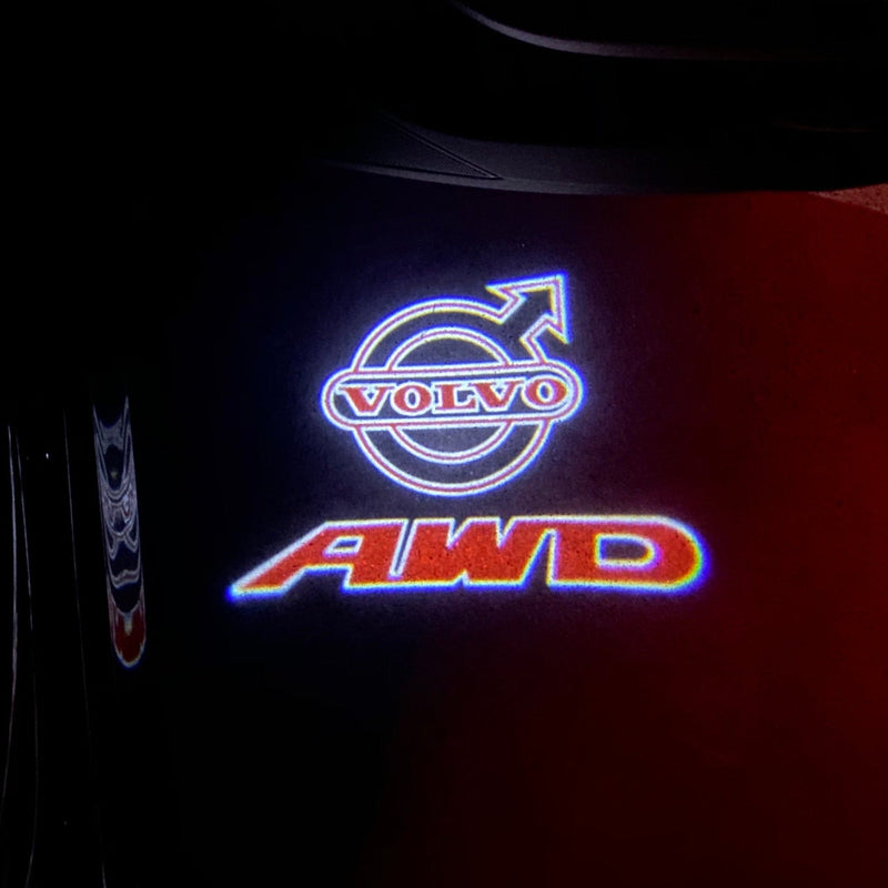 Volvo AWD LOGO PROJECROTR LIGHTS Nr.65 (Menge 1 = 2 Logofolie / 2 Türleuchten) 