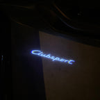 PORSCHE Club Sport  LOGO PROJECTOT LIGHTS Nr.8007 (quantity  1 =  2 Logo Film /  2 door lights)