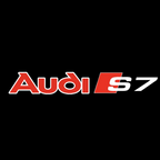 AUDI S7  LOGO PROJECTOT LIGHTS Nr.93  (quantity 1 = 2 Logo Films /2 door lights）