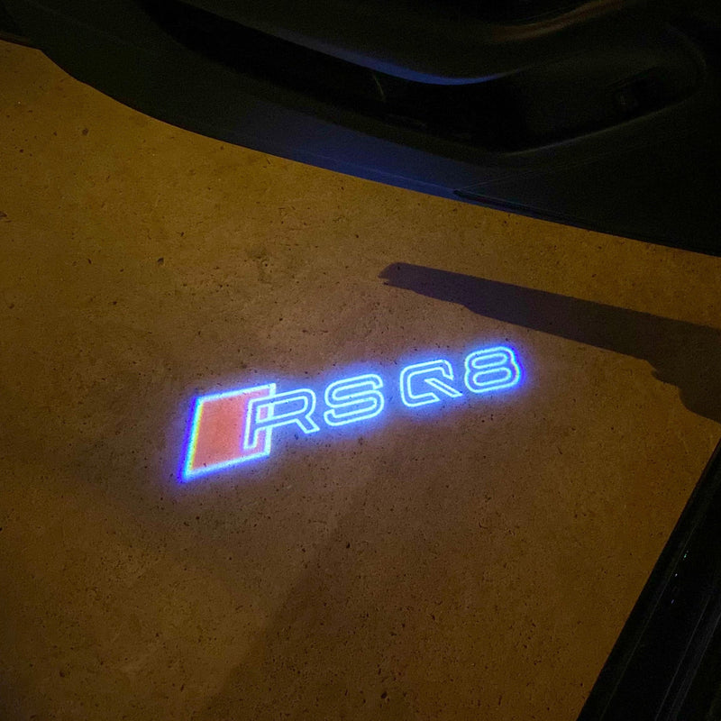 AUDI RSQ8 LOGO PROJECTOT LIGHTS Nr.609 (quantità 1 = 2 pellicole logo /2 luci porta） 