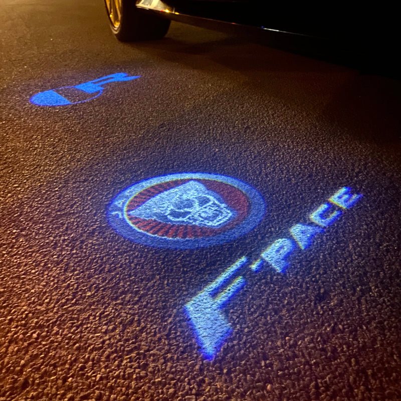 JAGUAR F PACE LOGO PROJECROTR LIGHTS Nr.113 (Menge 1 = 1 Satz/2 Türleuchten)