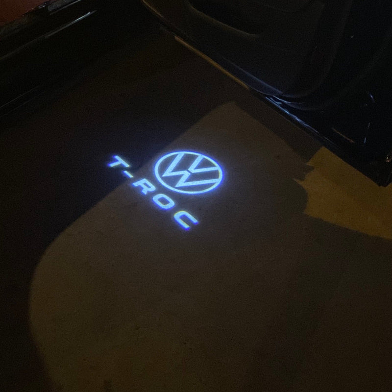 Volkswagen Luci porta T-ROC Logo n. 129 (quantità 1 = 2 pellicole con logo/2 luci per porta） 