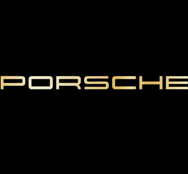 PORSCHE Original LOGO PROJECTOT LIGHTS Nr.60 (Menge 1 = 2 Logofolie / 2 Türleuchten) 