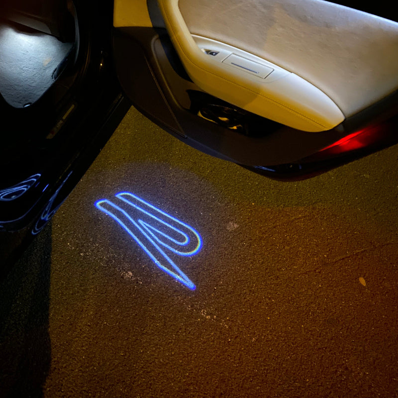 Volkswagen Luci porta R Logo Nr. 151 (quantità 1 = 2 pellicole logo / 2 luci porta)