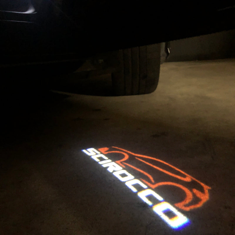 Volkswagen Luci porta SCIROCCO Logo Nr. 145 (quantità 1 = 2 pellicole con logo/2 luci per porta）