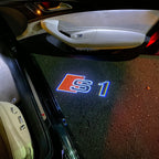AUDI S1 LOGO PROJECTOT LIGHTS Nr.19  (quantity 1 = 2 Logo Films /2 door lights）