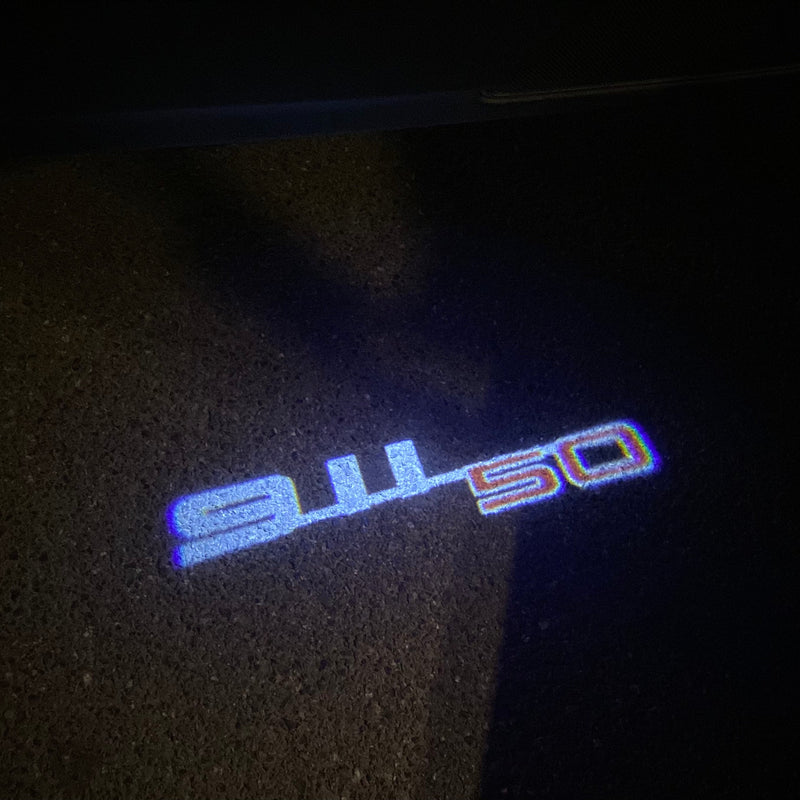 PORSCHE 911 LOGO PROJECTOT LIGHTS Nr.46 (quantità 1 = 2 pellicole logo / 2 luci porta) 