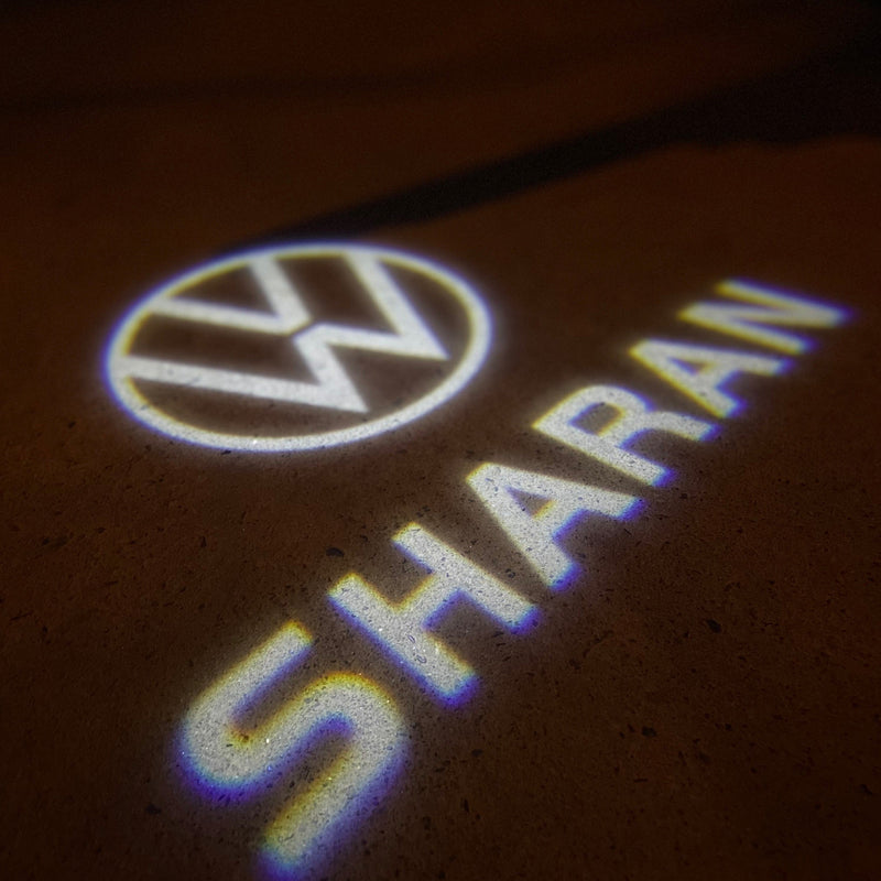 Volkswagen Türleuchten Sharan Logo Nr. 1IJ2K9 (Menge 1 = 2 Logo-Folien / 2 Türlichter) 