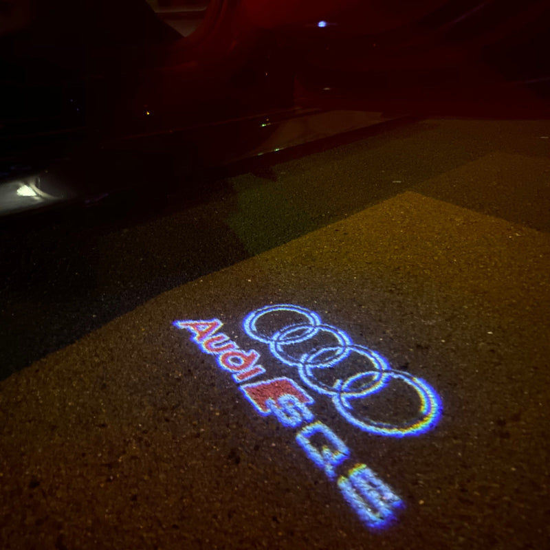 AUDI SQ5 LOGO PROJECTOT LIGHTS Nr.253 (quantità 1 = 2 pellicole logo /2 luci porta） 