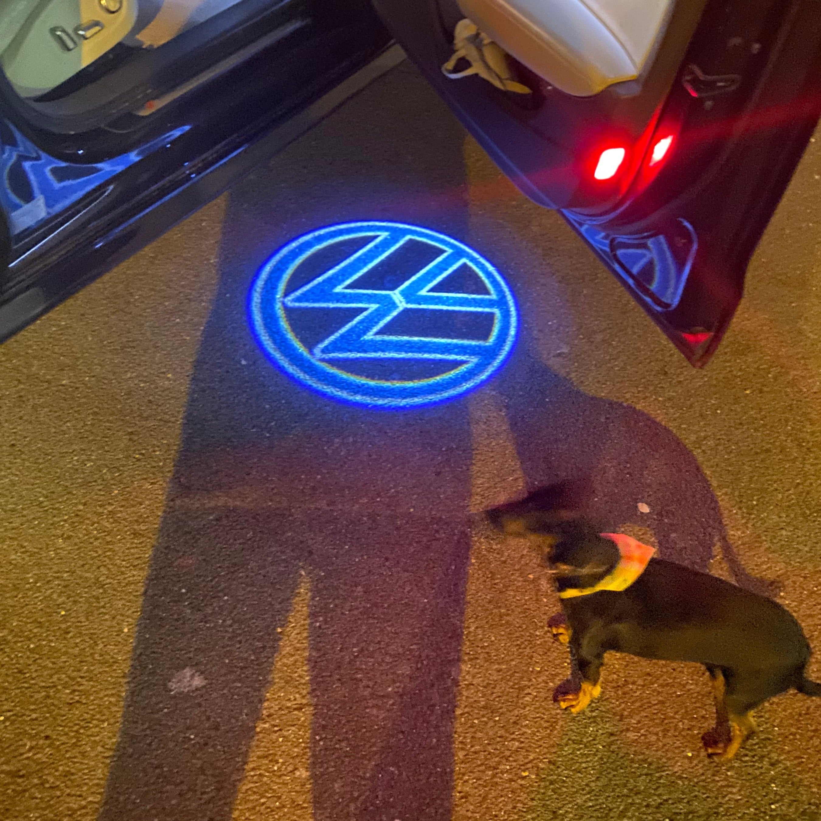 Volkswagen Door lights Original Logo  Nr. 157 ( quantity 1 = 2 logo film / 2 door lights)