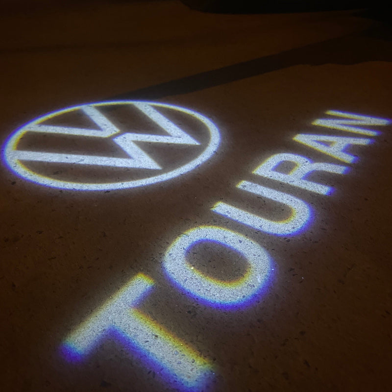 Volkswagen Türleuchten Touran Logo Nr. 129 (Menge 1 = 2 Logofolien /2 Türlichter） 