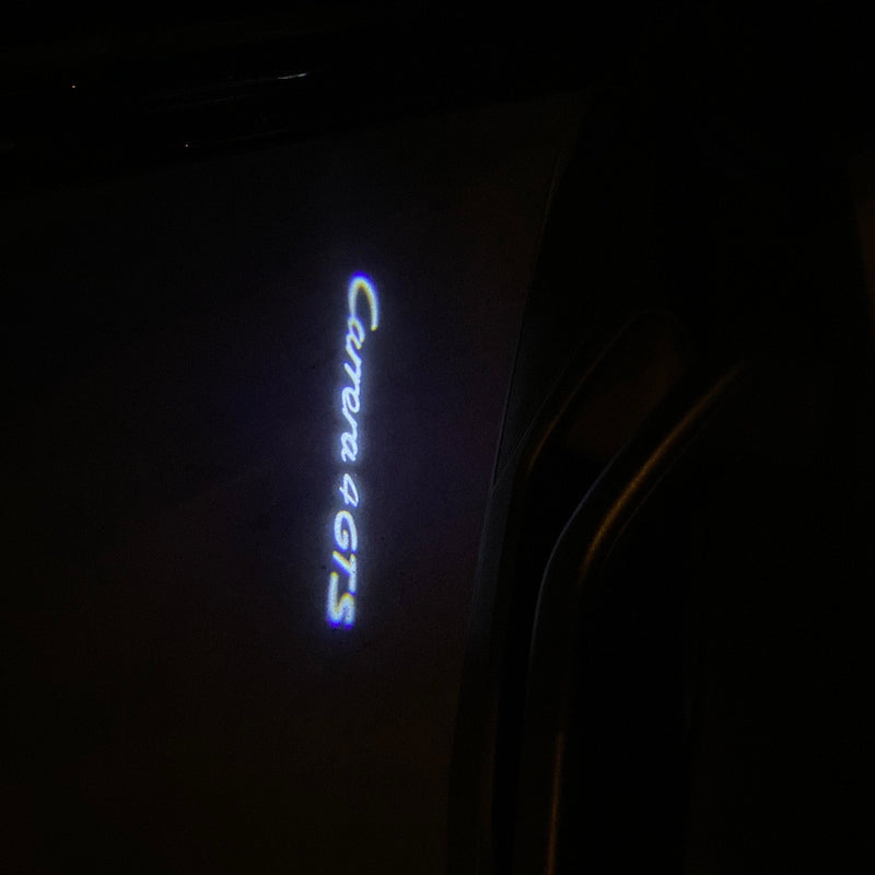 PORSCHE Carrera LOGO PROJECTOT LIGHTS Nr.8085 (quantità 1 = 2 pellicole logo / 2 luci porta) 