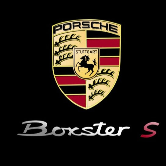 PORSCHE BOXSTER S LOGO PROJECTOT LIGHTS Nr.8053 (quantity  1 =  2 Logo Film /  2 door lights)