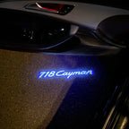 PORSCHE Cayman  LOGO PROJECTOT LIGHTS Nr.8010 (quantity  1 =  2 Logo Film /  2 door lights)