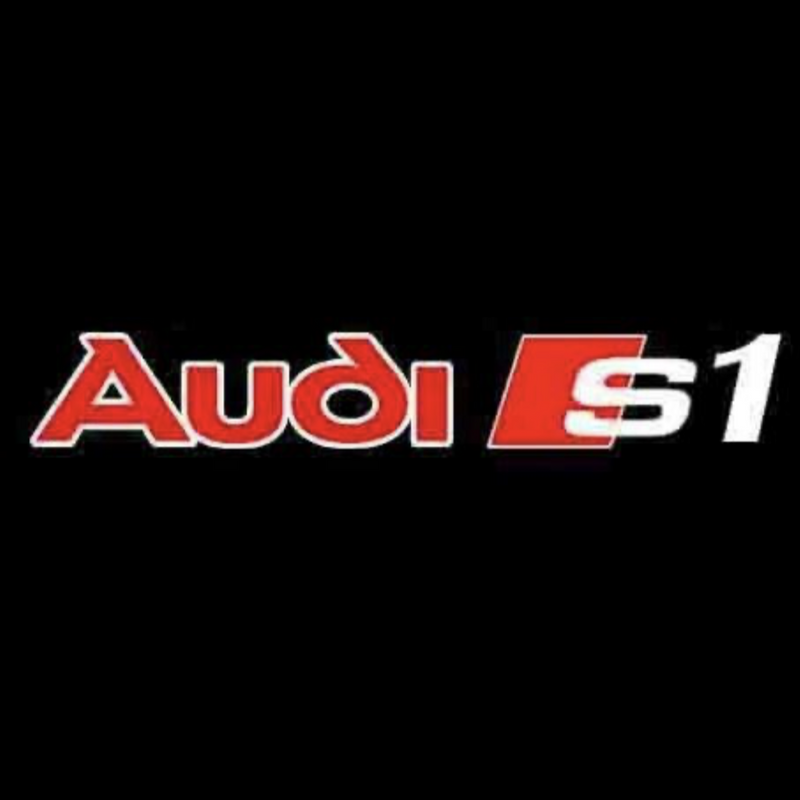 AUDI S1 LOGO PROJECTOT LIGHTS Nr.96 (quantità 1 = 2 pellicole logo /2 luci porta） 