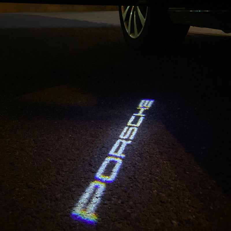 PORSCHE Original LOGO PROJECTOT LIGHTS Nr.60 (quantità 1 = 2 pellicole logo / 2 luci porta) 