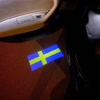 Sweden Konungariket Sverige  National Flag  logo door lights (quantity 1 = 1 sets / 2 logo film /  Can replace of lights  other logos )
